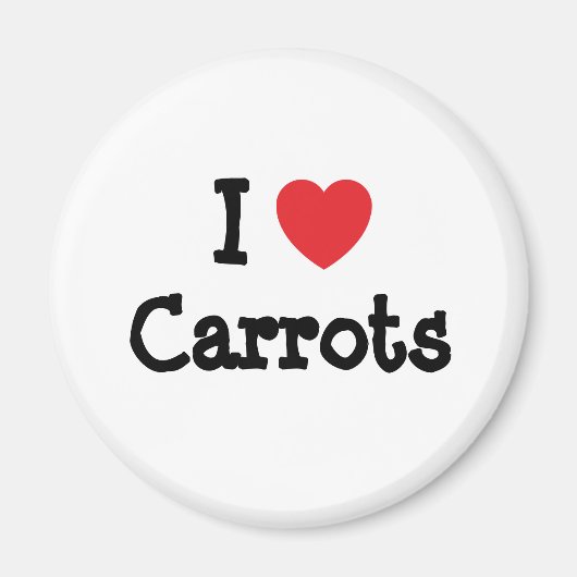 I Liebe Carrots Herz T - Shirt Magnet (Vorne)