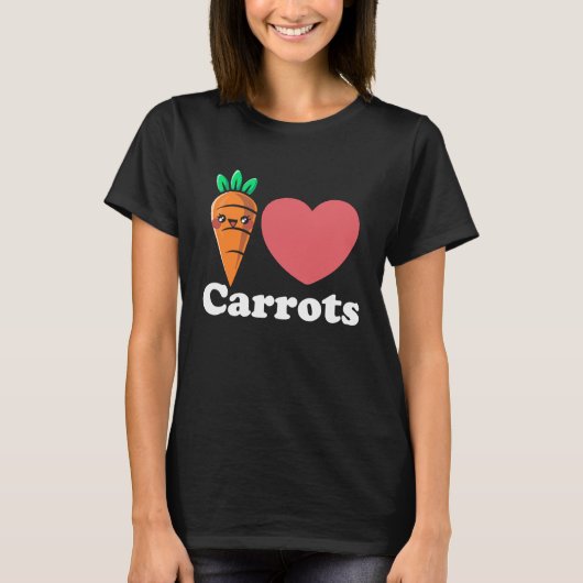 I Liebe Carrots T-Shirt (Vorderseite)