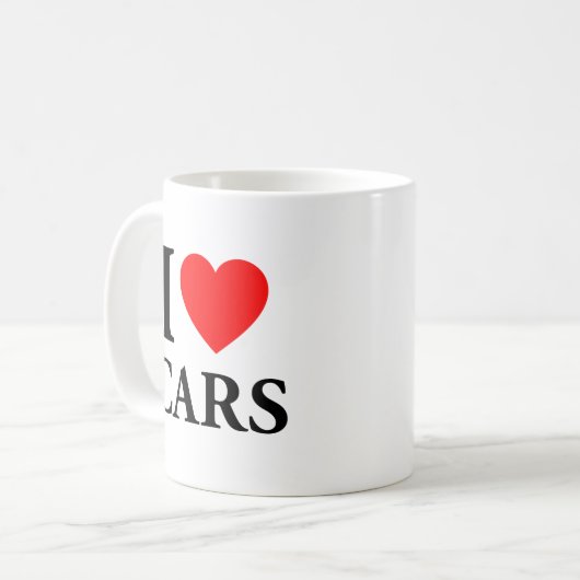 I Liebe Cars Kaffeetasse (Vorderseite Links)