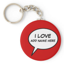 "I Liebe" Cartoon-Sprechblase