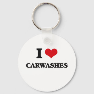I Liebe Carwash Schlüsselanhänger