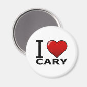 I LIEBE CARY, NC - NORDCAROLINA MAGNET (Vorderseite/Rückseite)