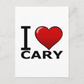I LIEBE CARY, NC - NORDCAROLINA POSTKARTE (Vorderseite)