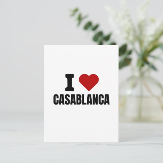 I Liebe casablanca - I heart casablanca morocco Postkarte (Stehend Vorderseite)