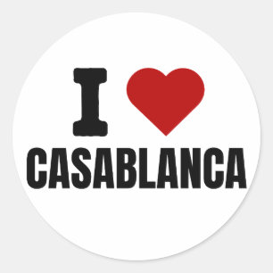I Liebe casablanca - I heart casablanca morocco Runder Aufkleber