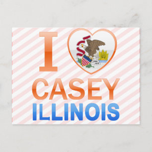 I Liebe Casey, IL Postkarte