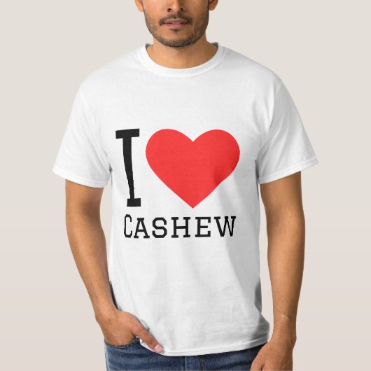 I Liebe Cashew T-Shirt (Vorderseite)