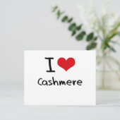 I Liebe Cashmere Postkarte (Stehend Vorderseite)