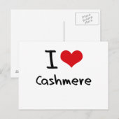 I Liebe Cashmere Postkarte (Vorne/Hinten)