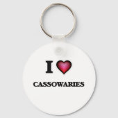 I Liebe Cassowaries Schlüsselanhänger (Vorderseite)