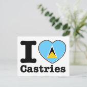 I Liebe Castries Postkarte (Stehend Vorderseite)