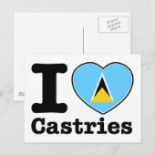 I Liebe Castries Postkarte (Vorne/Hinten)