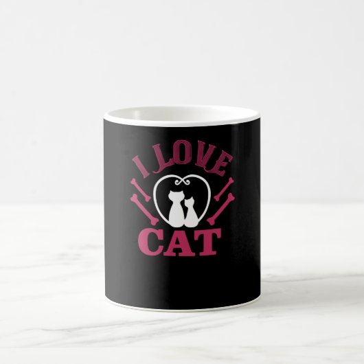 I Liebe Cat Kaffeetasse (Mittel)
