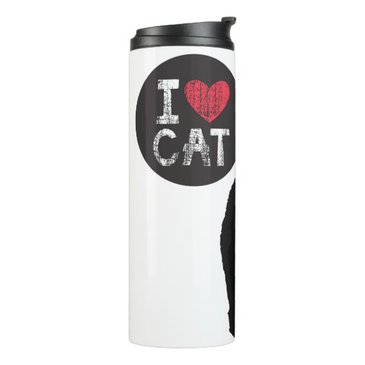 I Liebe Cat Thermosbecher (Nach links gedreht)