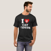I Liebe Cat Videos T-Shirt (Vorne ganz)