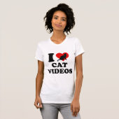 I Liebe Cat Videos T-Shirt (Vorne ganz)