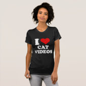 I Liebe Cat Videos T-Shirt (Vorne ganz)