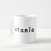 I Liebe Catania Italien Kaffeetasse (Vorderseite Links)