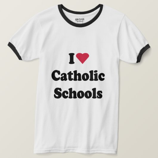 I LIEBE CATHOLIC SCHOOLS T-Shirt (Design vorne)