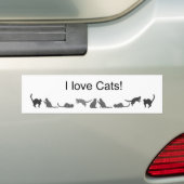 I Liebe Cats Autoaufkleber (Auf Auto)