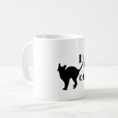 I Liebe Cats & Black Cat Kaffee / Tee Tasse (Vorderseite Links)