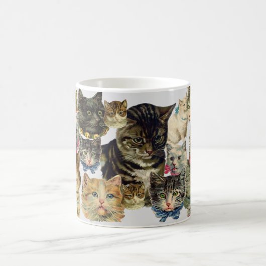 "I Liebe Cats" Collage Tasse (Mittel)