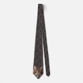 I Liebe Cats Gray Tabby Cat Neck Tie Krawatte (Vorderseite)