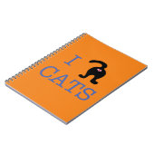 I Liebe Cats Kitty Cat Hintern Notebook Notizblock (Linke Seite)
