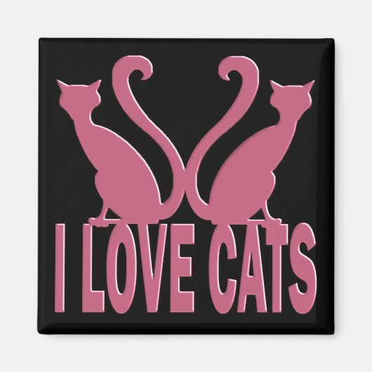 I LIEBE CATS MAGNET (Vorne)