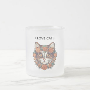 I LIEBE CATS PHANTASTISCH ART   KATZLOVERDESIGN MATTGLASTASSE