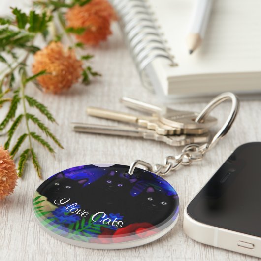 "I Liebe Cats" Schlüsselanhänger (Vorderseite rechts)