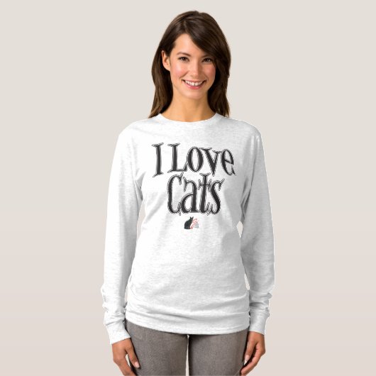 I Liebe Cats T - Shirt (Vorne ganz)