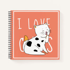 I Liebe Cats - Zeichnend Notebook Notizblock