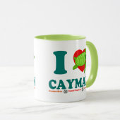 I Liebe Cayman Caribbean Style Souvenir Tasse (VorderseiteRechts)