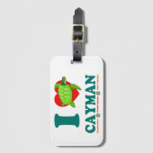 I Liebe Cayman Gepäckanhänger (Vorderseite Vertikal)