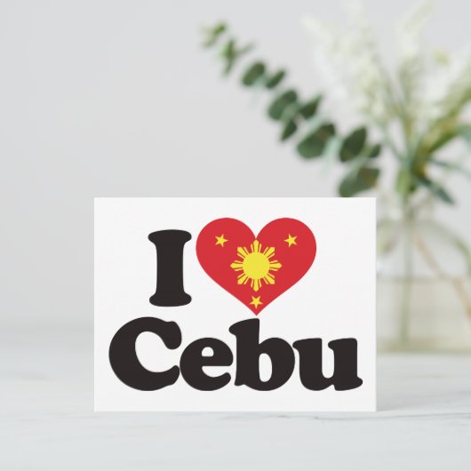 I Liebe Cebu Postkarte (Stehend Vorderseite)