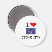 I Liebe Cedar City Utah Magnet (Vorderseite/Rückseite)