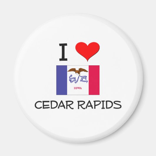 I Liebe CEDAR RAPIDS Iowa Magnet (Vorne)