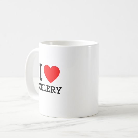 I Liebe Celery Kaffeetasse (Vorderseite Links)