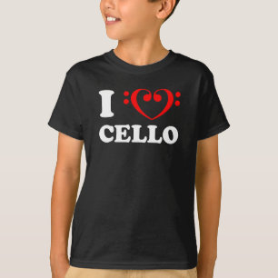I Liebe Cello Bass Clef T-Shirt