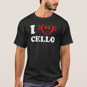 I Liebe Cello Bass Clef T-Shirt