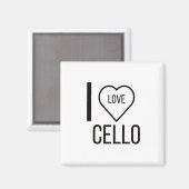 I LIEBE CELLO MAGNET (Vorderseite/Rückseite)