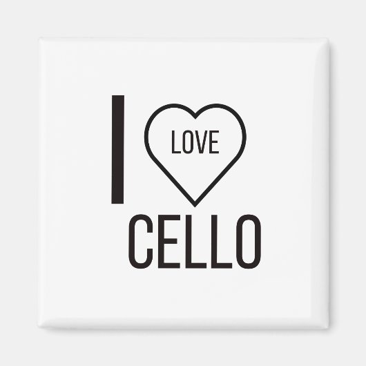 I LIEBE CELLO MAGNET (Vorne)