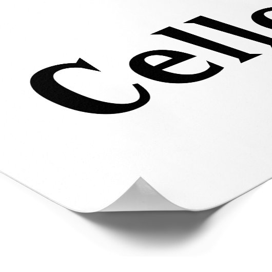 I Liebe Cello Rotes Herz Musiknoten Poster (Ecke)