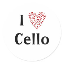 I Liebe Cello Rotes Herz Musiknoten
