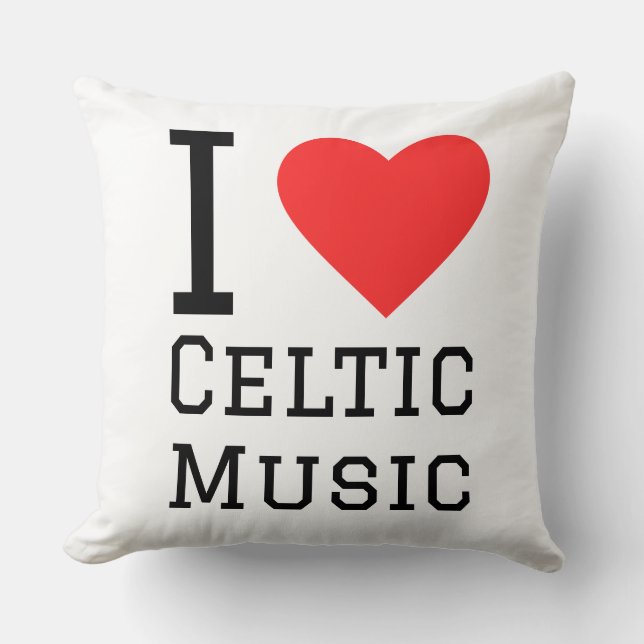 I Liebe Celtic music Kissen (Vorderseite)