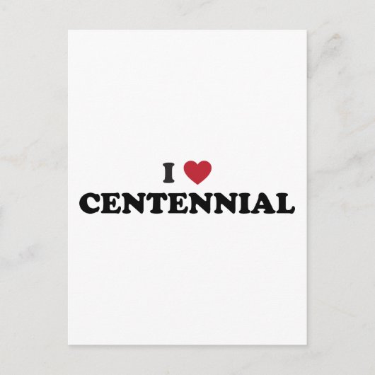 I Liebe Centennial Colorado Postkarte (Vorderseite)