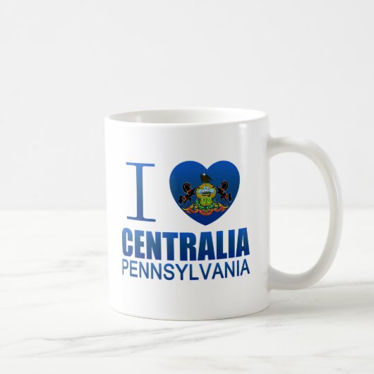 I Liebe Centralia, PA Kaffeetasse (Rechts)