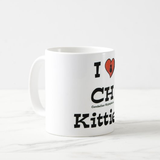 I Liebe CH-Kätzchen-Kaffee-Tasse Kaffeetasse (Vorderseite Links)