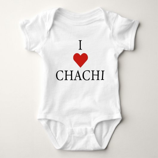 I LIEBE CHACHI Baby Bodysuit Baby Strampler (Vorderseite)